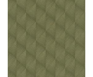 Geometric Textured Wallpaper Green / Gold Rasch 687941