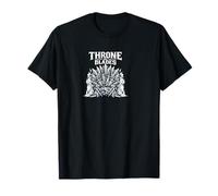 Geometric Throne Line Art with Gothic Typography T-Shirt