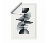 Geometric Totem Minimalist Unframed Wall Art Print A2 (59.4×42cm), Wall Decor for Living Room, Bedroom, Office & Home, Art Gift
