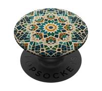 Geometric Traditional Andalusian Moroccan Cellular Tile PopSockets Adhesive PopGrip