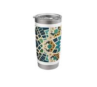 Geometric Traditional Andalusian Moroccan Cellular Tile Stainless Steel Insulated Tumbler