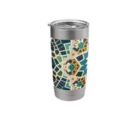 Geometric Traditional Andalusian Moroccan Cellular Tile Stainless Steel Insulated Tumbler