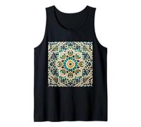 Geometric Traditional Andalusian Moroccan Cellular Tile Tank Top