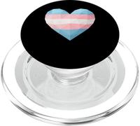 Geometric Transgender Flag Heart Low Poly LGBTQ PopSockets PopGrip for MagSafe