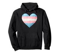 Geometric Transgender Flag Heart Low Poly LGBTQ Pullover Hoodie