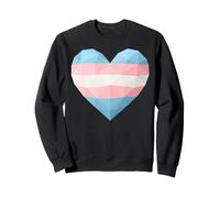Geometric Transgender Flag Heart Low Poly LGBTQ Sweatshirt