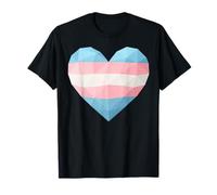 Geometric Transgender Flag Heart Low Poly LGBTQ T-Shirt