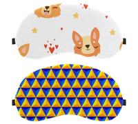 Geometric Triangle 2-Pack Light-Blocking Soft Breathable Eye Patch Sleeping Masks