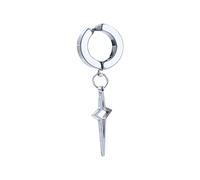 Geometric Triangle Cross Fake Piercing Ear Cuff, Simple Non-Piercing Earring, Stainless Steel Drop Earring (silver-Cross)
