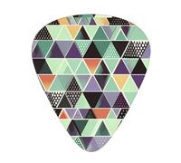 Geometric Triangle Guitar Plectrums, 12 Pcs Lightweight Guitar Plectrums, 0.46mm/0.71mm/0.96mm Thickness For Acoustic Guitar Acoustic Electric Guitar Ukulele Bass