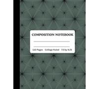 Geometric Triangle Pattern Composition Notebook | College Ruled Writing Journal for Students and Professionals | 110 Pages, 7.5” x 9.25” Matte ... | Perfect for School, Office or Journaling