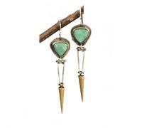 Geometric Triangle Resin Drop Earrings, Two-Tone Alloy Creative Dangle Earrings for Women