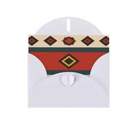 Geometric Trib Greeting Card With Envelope (160 x 120 mm) for Birthday/Wedding/Invitation/Christmas/New Year