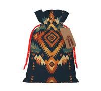 Geometric Tribes Drawstring Gift Bags Small Item Treats Wrapping Storage Bags Christmas Birthday Party Holiday