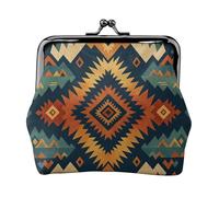 Geometric Tribes Print Stylish unique Coin Purse Cute Mini Wallet with Kiss Lock Waterproof for Coins