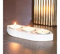 Geometric Triple Tealight Holder | Modern Table Decor | Metal Candle Holder