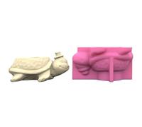 Geometric Turtle Animal Gypsum Silicone Molds Storage Box Mold for Making Plant Pot Flower Pot Pen Holder Turtle Animal Silicone Mold