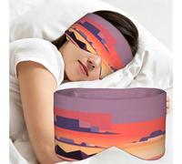 Geometric Twilight Landform Print Sleep Eye Mask Comfortable Sleeping Mask