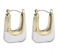 Geometric U-Shape Drop Earrings for Women Retro Acrylic Alloy(D)