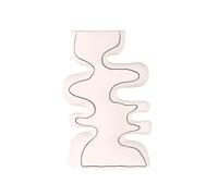 Geometric vase Ceramic Vase Abstract Geometric Irregulars Flower Arrangement Accessories Hand Drawn Line Home Decoration flowers(S)