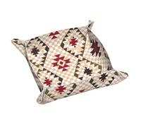 Geometric vector M Bedside Tray Organiser for Keys & Watch, Foldable Waterproof Faux Leather Valet Tray for Home Office