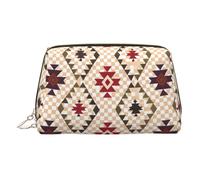 Geometric Vector Makeup Bag: Small Travel Cosmetic Bag with Zipper, Portable Toiletry Pouch for Brushes