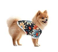 Geometric Vector Mesh Dog Shirt - Lightweight & Breathable, Quick Dry Stretchy Pet T-Shirt Vest for Small Dogs