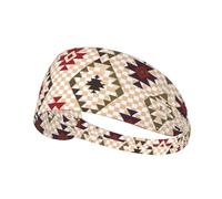 Geometric vector Printed Elastic Sports Headband â€“ Ideal for running, tennis, yoga and indoor fitness