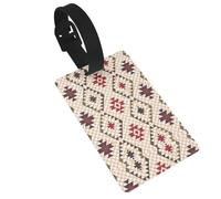 Geometric Vector Printed Luggage Tags-Essential Travel Items to Protect Privacy, Easy Luggage Identification for Suitcases