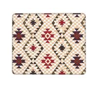 Geometric Vector Square Waterproof Non-Slip Rubber Base Mouse Mat for Office Laptop,Laptop Wireless Mouse Home Office Travel 7 X 8.6 in