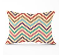 Geometric Vintage Colored Chevron Pattern Cushions Warren Reed - Designer Green 60cm x 60cm