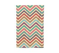 Warren Reed - Designer Geometric Vintage Colored Chevron Pattern Tea Towel in Green Warren Reed - Designer Green
