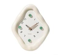 Geometric Wall Clock 12 Inch Contemporary Silent Clock With Rounded Corners ABS Material For Home Office Living Room Decor(White spots)