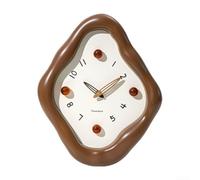 Geometric Wall Clock 12 Inch Contemporary Silent Clock With Rounded Corners ABS Material For Home Office Living Room Decor(The sugar palm)