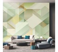 Geometric Wallpaper for Living Room, Fragments Abstract Wall Mural for Bedroom, Non-Woven Photo Wallpaper Home Decor 300X210cm, Wall Decoration D5