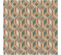 Geometric Wallpaper Rasch Green Orange Textured Paste The Wall Vinyl 10M Roll