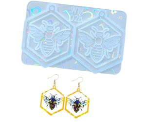 Geometric Winged Jewelry Mold, Silicone Resin Casting Template, Pendant Charm Creator, Earring Project Tool, Easy Release Finish, Single Panel Nature Pendant Casting Form Silicone Jewelry Cavity Charm