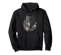 Geometric Wolf Edgy Cool Animal Art Nature Pullover Hoodie