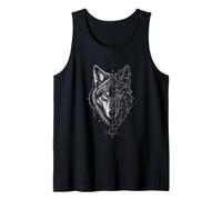 Geometric Wolf Edgy Cool Animal Art Nature Tank Top
