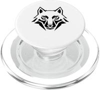 Geometric Wolf Head Minimal Animal Wolf Animals PopSockets PopGrip for MagSafe