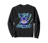 Geometric Wolf Head - Polygonal Abstract Animal Graphic 4 Sweatshirt