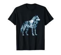 Geometric Wolf with Ice Mountain Landscape Nature T-Shirt