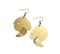 Geometric Women's Face Earrings | Abstract Female Head Profile Drop Earrings | Modern Minimalist Metal Dangle Earrings | Unique Artistic Statement Jewelry for Party, Wedding, Daily Wear & Gifts