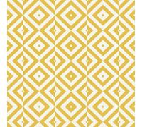 Geometric Yellow Tile Effect Wallpaper - Modern Contemporary Stylish Trendy - Textured Paste The Wall Vinyl