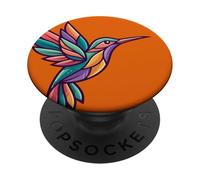 Geometrical Hummingbird Colibri Bird Artwork PopSockets Adhesive PopGrip