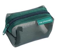 Geometrical Mesh Wallet Compact Storage Case for Office School Supplies & Writing Tools Secure Zippers Holders