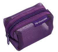 Geometrical Mesh Wallet Compact Storage Case for School Supplies & Writing Tools Multi Functional Pencil Case