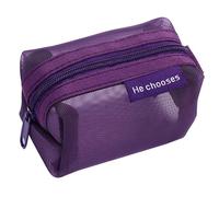 Geometrical Mesh Wallet Compact Storage Case for School Supplies & Writing Tools Retro Meshes Pouches