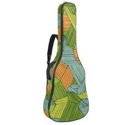 Geometrical Puzzle Texture Acoustic Guitar Bag Thick Padded, Waterproof Guitar Gig Bag for 40 41 42 Inch Guitars