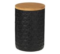 Geometrical Tri Matt Black Dolomite Kitchen Tea Coffee Sugar Biscuits Canister